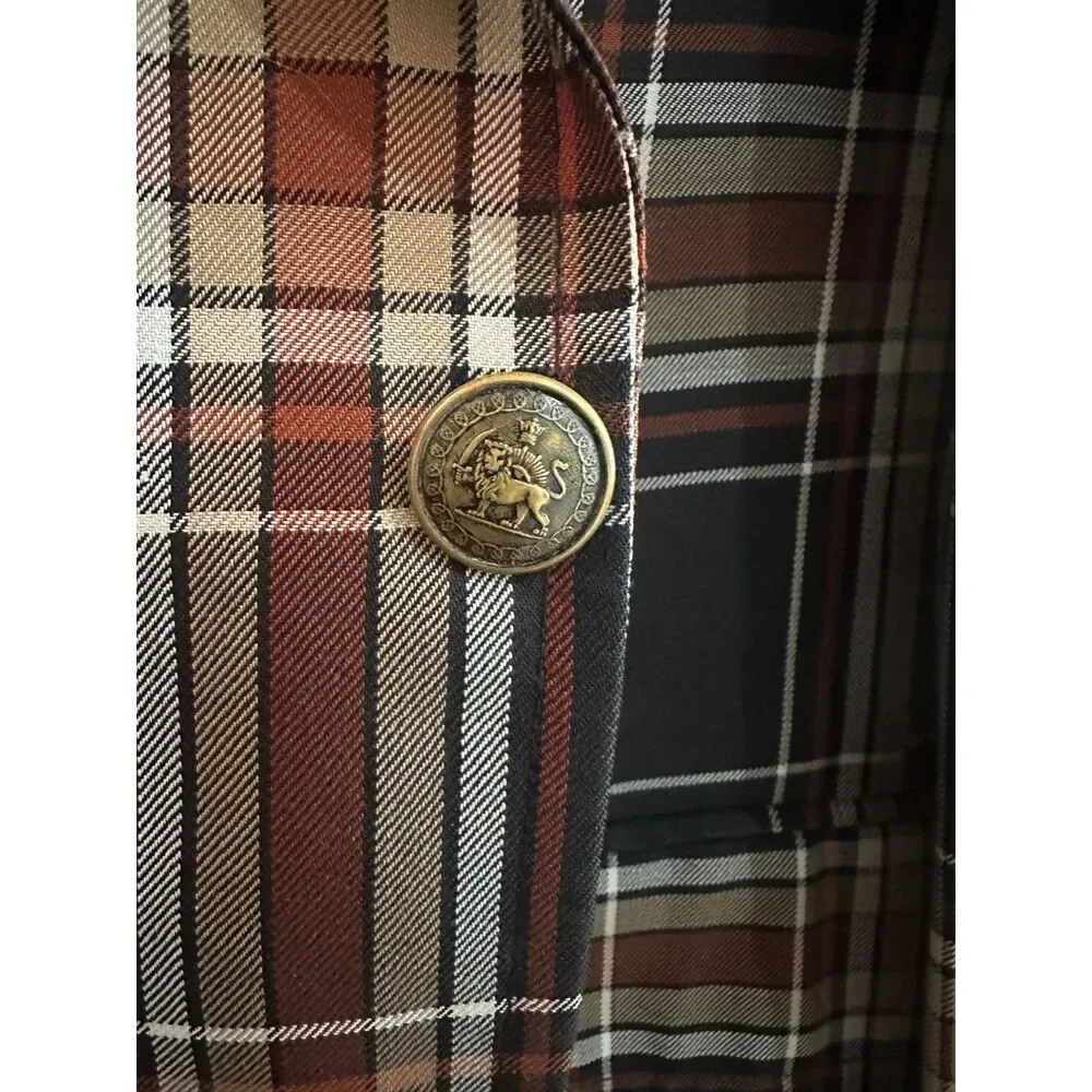 Vintage 70s Johnny Carson Plaid Blazer Sport Coat - Fit Small